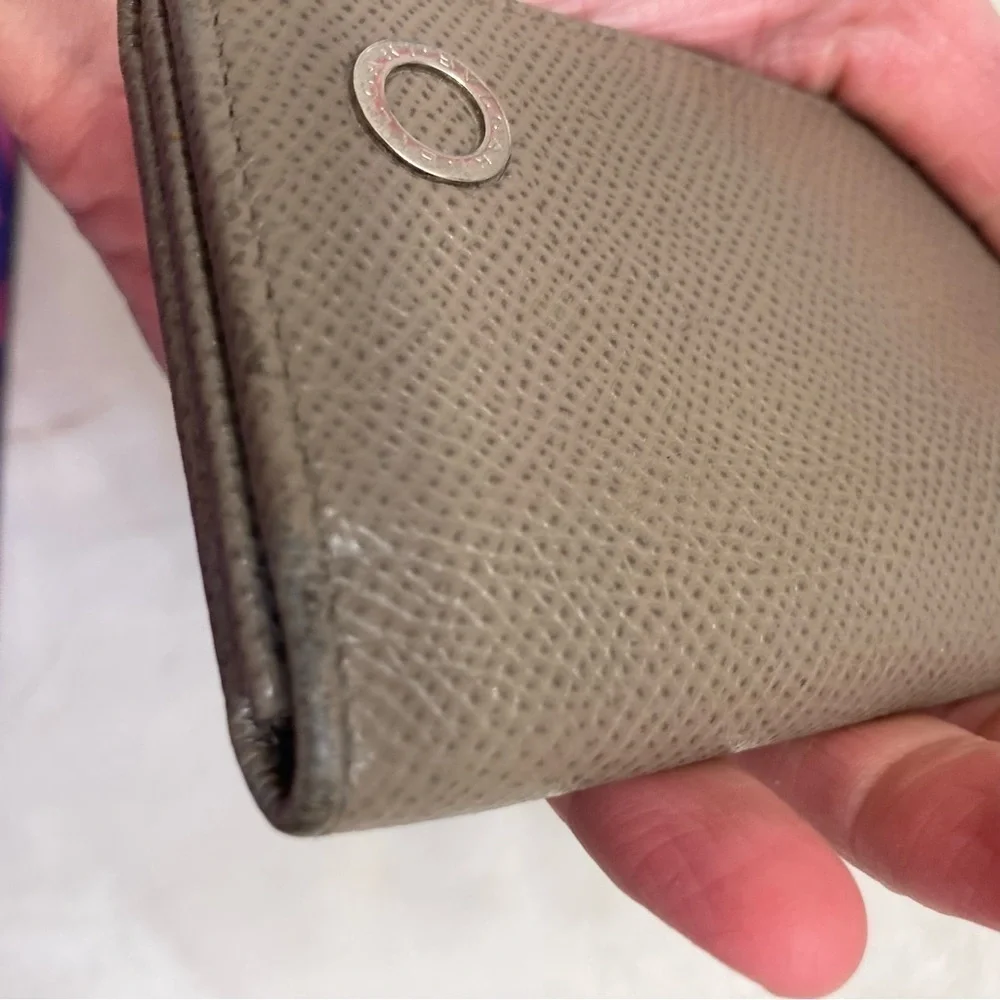 Bulgari gray taupe key holder